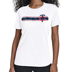 Minnesota Twins Starter Women's Team Stripe T-Shirt White