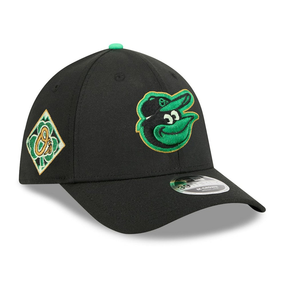 Baltimore Orioles 2026 St. Patrick's Day 39THIRTY Flex Hat Black | New Era