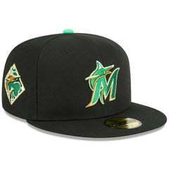 Miami Marlins 2026 St. Patrick's Day 59FIFTY Fitted Hat Black | New Era