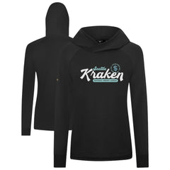 Seattle Kraken Levelwear Women's Slender Monument Raglan Pullover Hoodie Black