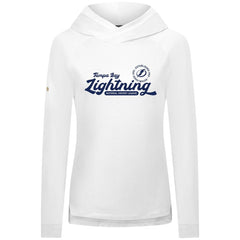Tampa Bay Lightning Levelwear Women's Slender Monument Raglan Pullover Hoodie White