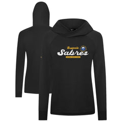 Buffalo Sabres Levelwear Women's Slender Monument Raglan Pullover Hoodie Black