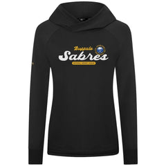 Buffalo Sabres Levelwear Women's Slender Monument Raglan Pullover Hoodie Black