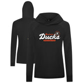 Anaheim Ducks Levelwear Women's Slender Monument Raglan Pullover Hoodie Black