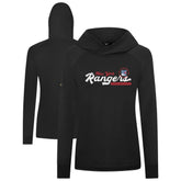 New York Rangers Levelwear Women's Slender Monument Raglan Pullover Hoodie Black