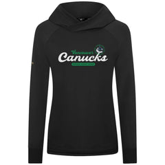 Vancouver Canucks Levelwear Women's Slender Monument Raglan Pullover Hoodie Black