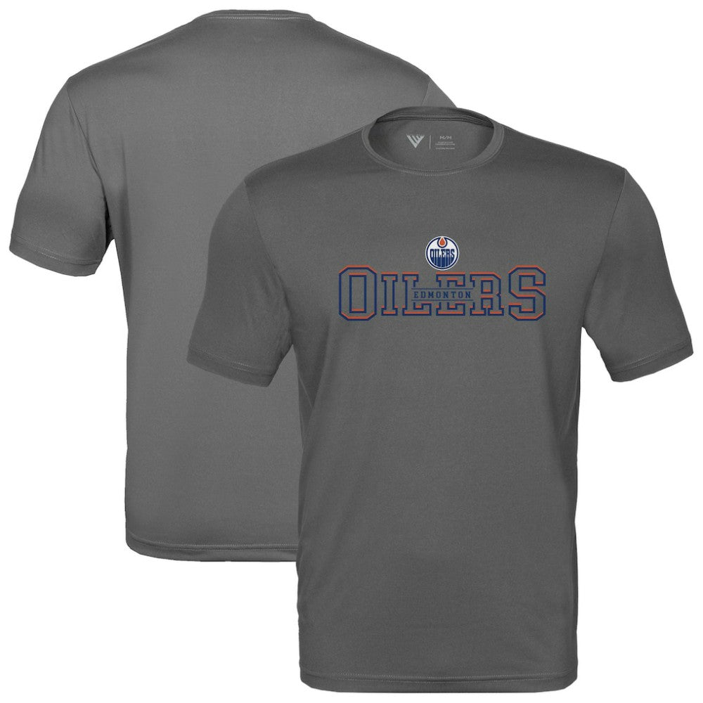 Edmonton Oilers Levelwear Anthem Journey Performance T-Shirt Charcoal