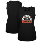Anaheim Ducks Levelwear Women's Macy Banner Arch Tank Top Black