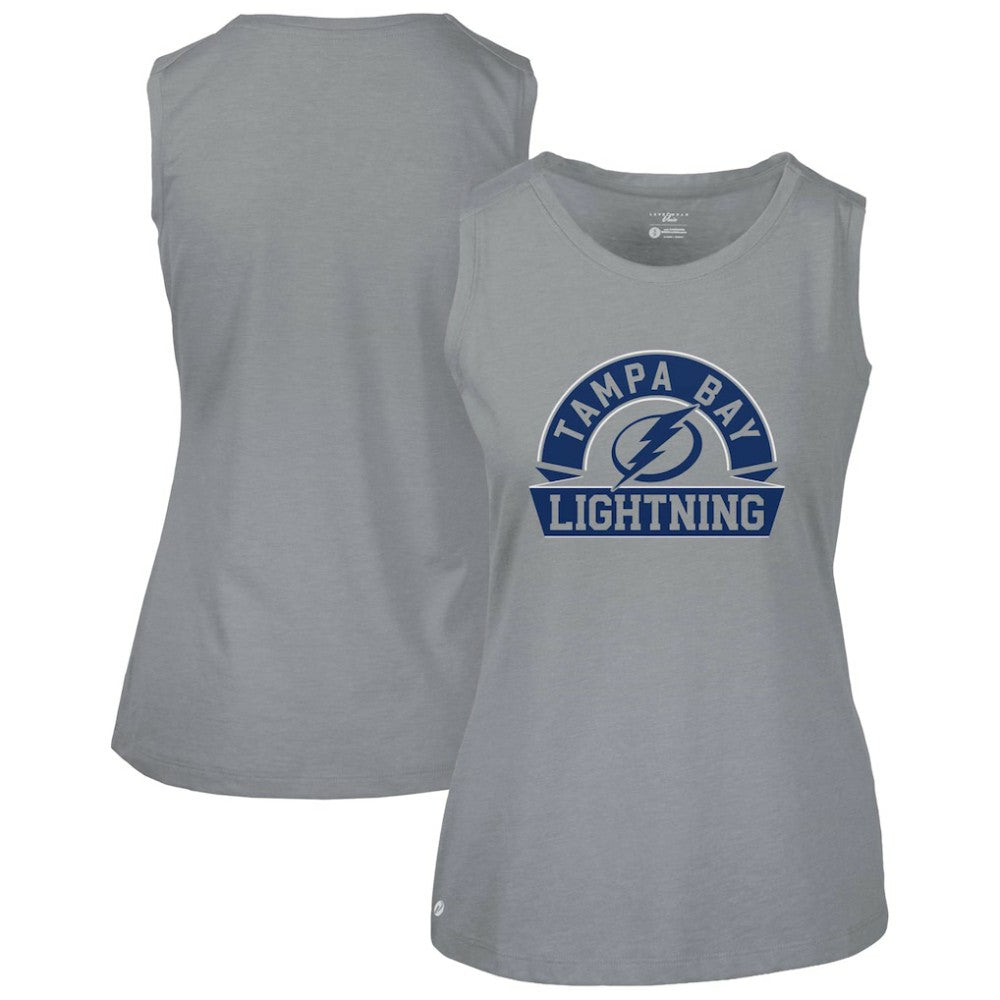 Tampa Bay Lightning Levelwear Women's Macy Banner Arch Tank Top Gray