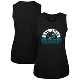 San Jose Sharks Levelwear Women's Macy Banner Arch Tank Top Black