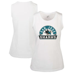 San Jose Sharks Levelwear Women's Macy Banner Arch Tank Top White