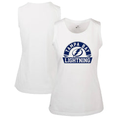 Tampa Bay Lightning Levelwear Women's Macy Banner Arch Tank Top White