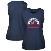 Columbus Blue Jackets Levelwear Women's Macy Banner Arch Tank Top Navy