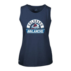 Colorado Avalanche Levelwear Women's Macy Banner Arch Tank Top Navy