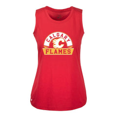 Calgary Flames Levelwear Women's Macy Banner Arch Tank Top Red
