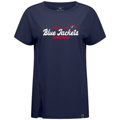Columbus Blue Jackets Levelwear Women's Influx Monument T-Shirt Navy