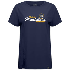 Nashville Predators Levelwear Women's Influx Monument T-Shirt Navy