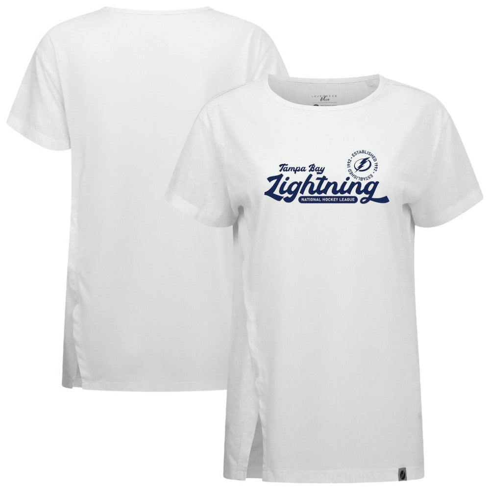 Tampa Bay Lightning Levelwear Women's Influx Monument T-Shirt White