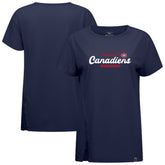 Montreal Canadiens Levelwear Women's Influx Monument T-Shirt Navy