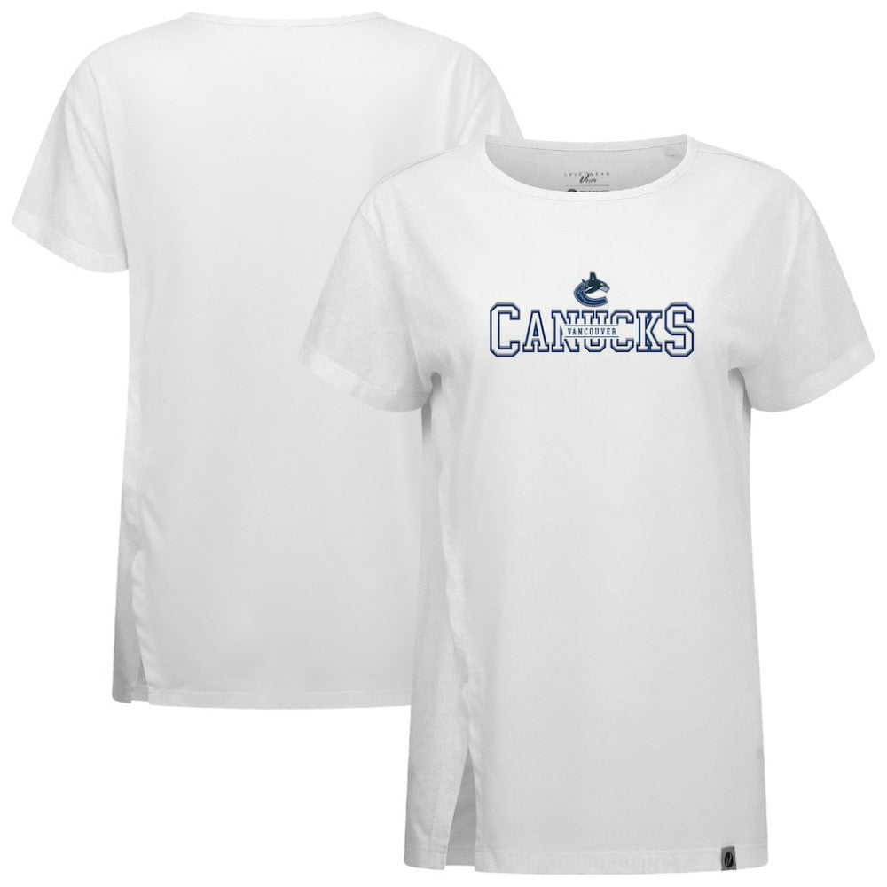Vancouver Canucks Levelwear Women's Influx Journey T-Shirt White