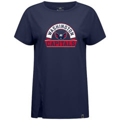Washington Capitals Levelwear Women's Influx Banner Arch T-Shirt Navy