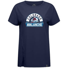 Colorado Avalanche Levelwear Women's Influx Banner Arch T-Shirt Navy