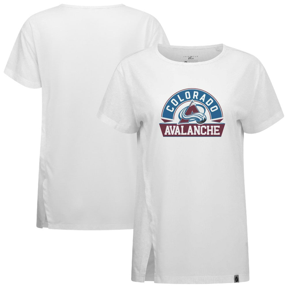 Colorado Avalanche Levelwear Women's Influx Banner Arch T-Shirt White