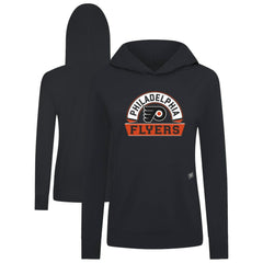 Philadelphia Flyers Levelwear Women's Relay Banner Arch Pullover Hoodie Black