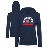 Columbus Blue Jackets Levelwear Women's Relay Banner Arch Pullover Hoodie Navy