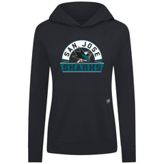 San Jose Sharks Levelwear Women's Relay Banner Arch Pullover Hoodie Black
