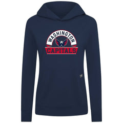 Washington Capitals Levelwear Women's Relay Banner Arch Pullover Hoodie Navy