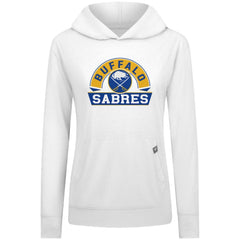 Buffalo Sabres Levelwear Women's Relay Banner Arch Pullover Hoodie White
