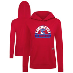 New York Rangers Levelwear Women's Relay Banner Arch Pullover Hoodie Red