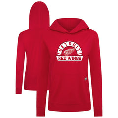 Detroit Red Wings Levelwear Women's Relay Banner Arch Pullover Hoodie Red