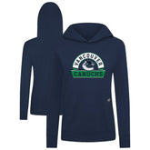 Vancouver Canucks Levelwear Women's Relay Banner Arch Pullover Hoodie Navy