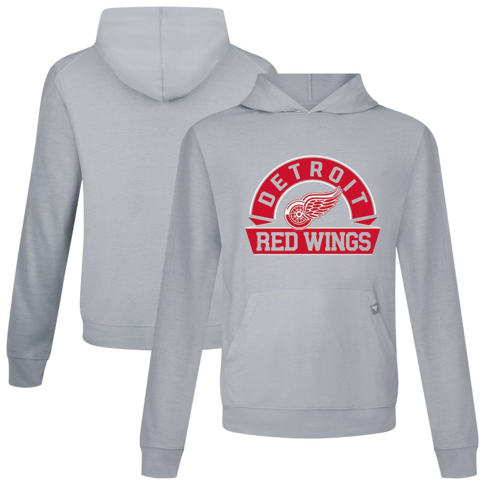 Detroit Red Wings Levelwear Relay Banner Arch Pullover Hoodie Gray