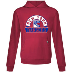 New York Rangers Levelwear Relay Banner Arch Pullover Hoodie Red