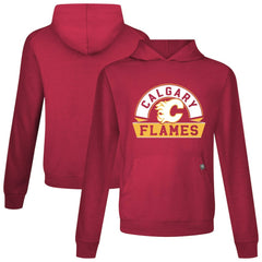 Calgary Flames Levelwear Relay Banner Arch Pullover Hoodie Red