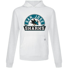 San Jose Sharks Levelwear Relay Banner Arch Pullover Hoodie White