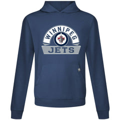 Winnipeg Jets Levelwear Relay Banner Arch Pullover Hoodie Navy