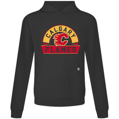 Calgary Flames Levelwear Relay Banner Arch Pullover Hoodie Black