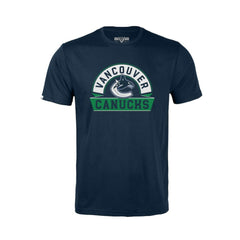 Vancouver Canucks Levelwear Youth Little Richmond Banner Arch T-Shirt Navy