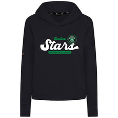 Dallas Stars Levelwear Women's Sweet Monument Tri-Blend Cropped Pullover Hoodie Black