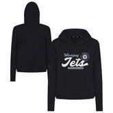 Winnipeg Jets Levelwear Women's Sweet Monument Tri-Blend Cropped Pullover Hoodie Black