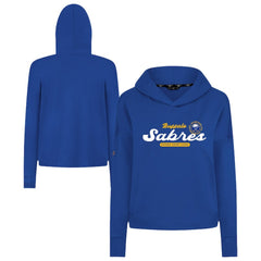 Buffalo Sabres Levelwear Women's Sweet Monument Tri-Blend Cropped Pullover Hoodie Royal