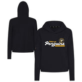Pittsburgh Penguins Levelwear Women's Sweet Monument Tri-Blend Cropped Pullover Hoodie Black