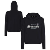 Colorado Avalanche Levelwear Women's Sweet Monument Tri-Blend Cropped Pullover Hoodie Black