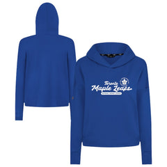 Toronto Maple Leafs Levelwear Women's Sweet Monument Tri-Blend Cropped Pullover Hoodie Royal