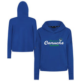 Vancouver Canucks Levelwear Women's Sweet Monument Tri-Blend Cropped Pullover Hoodie Royal