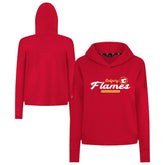 Calgary Flames Levelwear Women's Sweet Monument Tri-Blend Cropped Pullover Hoodie Red